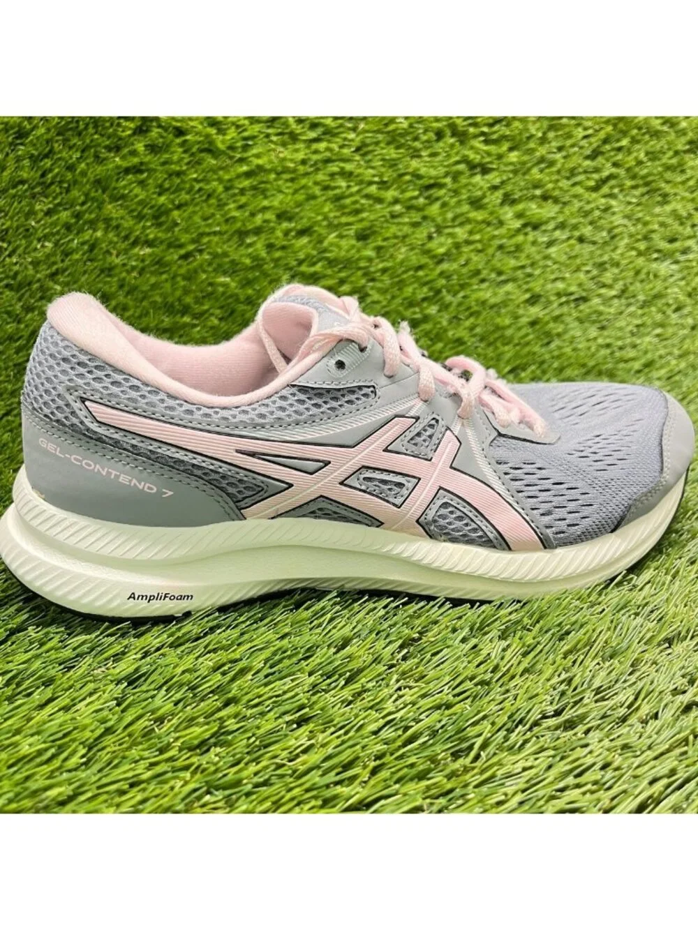 Asics Gel-Contend 7 Womens Size 8D Gray Pink Athletic Running Shoes Sneakers